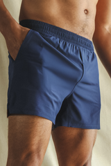 The Hot in Havana | Tropical Navy Ball Hammock® 5 Inch Athletic Shorts from Shinesty