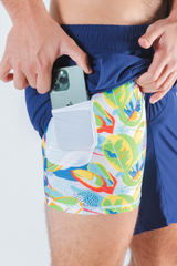 The Hot in Havana | Tropical Navy Ball Hammock® 9 Inch Athletic Shorts from Shinesty