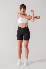 Crisscross Hourglass® Midi Short with Pockets - Black from POPFLEX