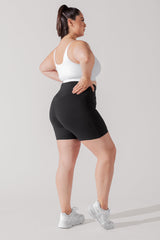 Crisscross Hourglass® Midi Short with Pockets - Black from POPFLEX