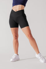 Crisscross Hourglass® Midi Short with Pockets - Black from POPFLEX