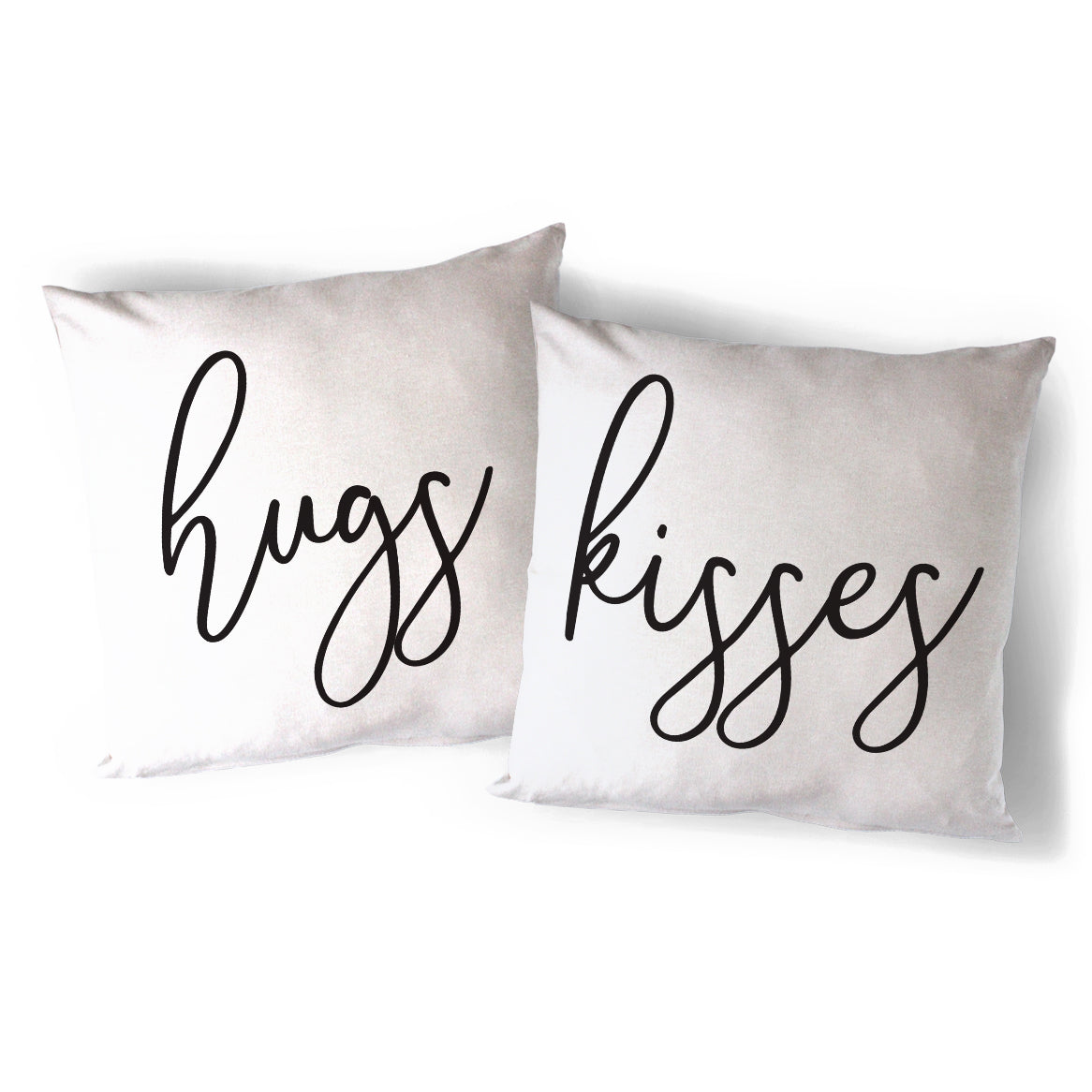 Hugs and Kisses Pillow Cover, 2 Pack from The Cotton & Canvas Co.