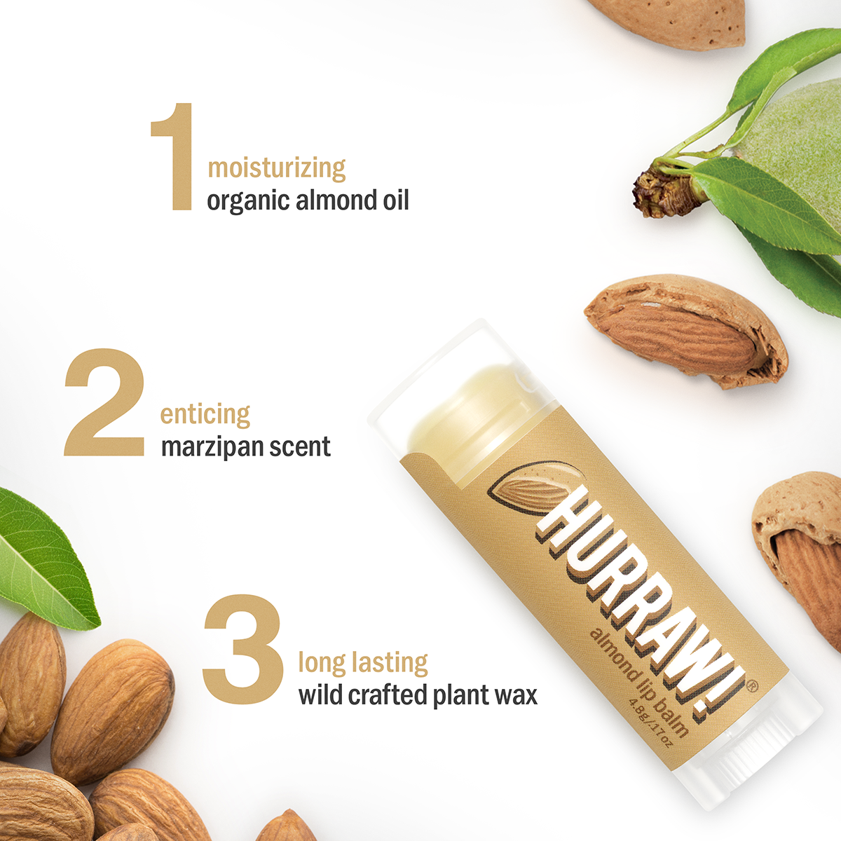 Almond Lip Balm From Hurraw!