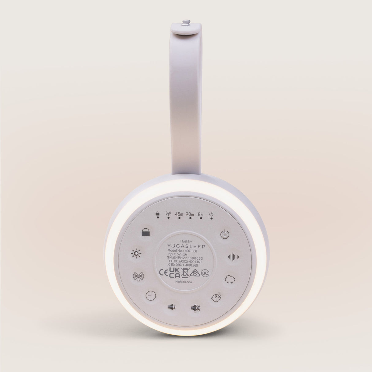 Hushh+ Travel Sound Machine with Wireless Speaker and Night light from Yogasleep