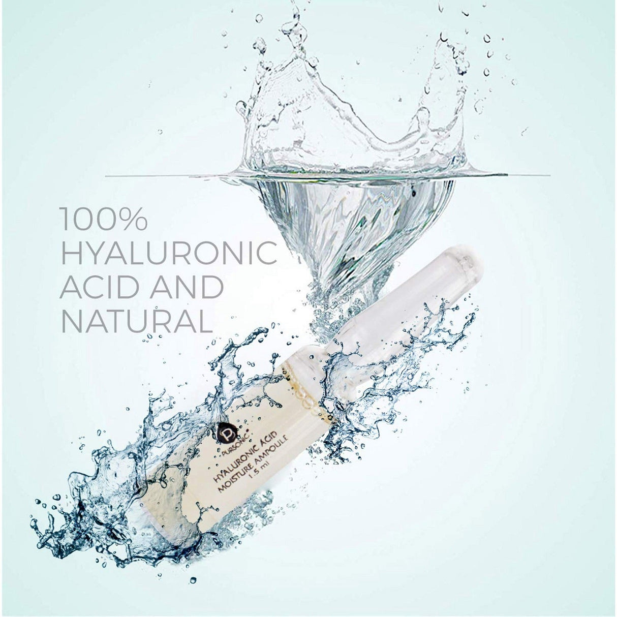 100% Hyaluronic Acid & Natural Moisturizing Serum Ampoule Set from Pursonic