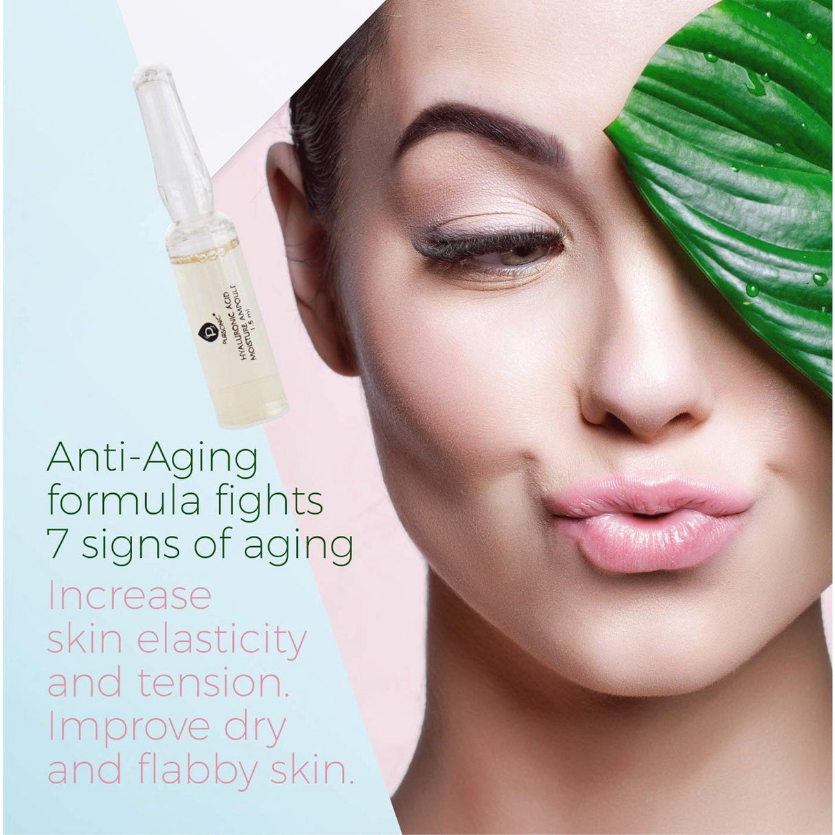 100% Hyaluronic Acid & Natural Moisturizing Serum Ampoule Set from Pursonic
