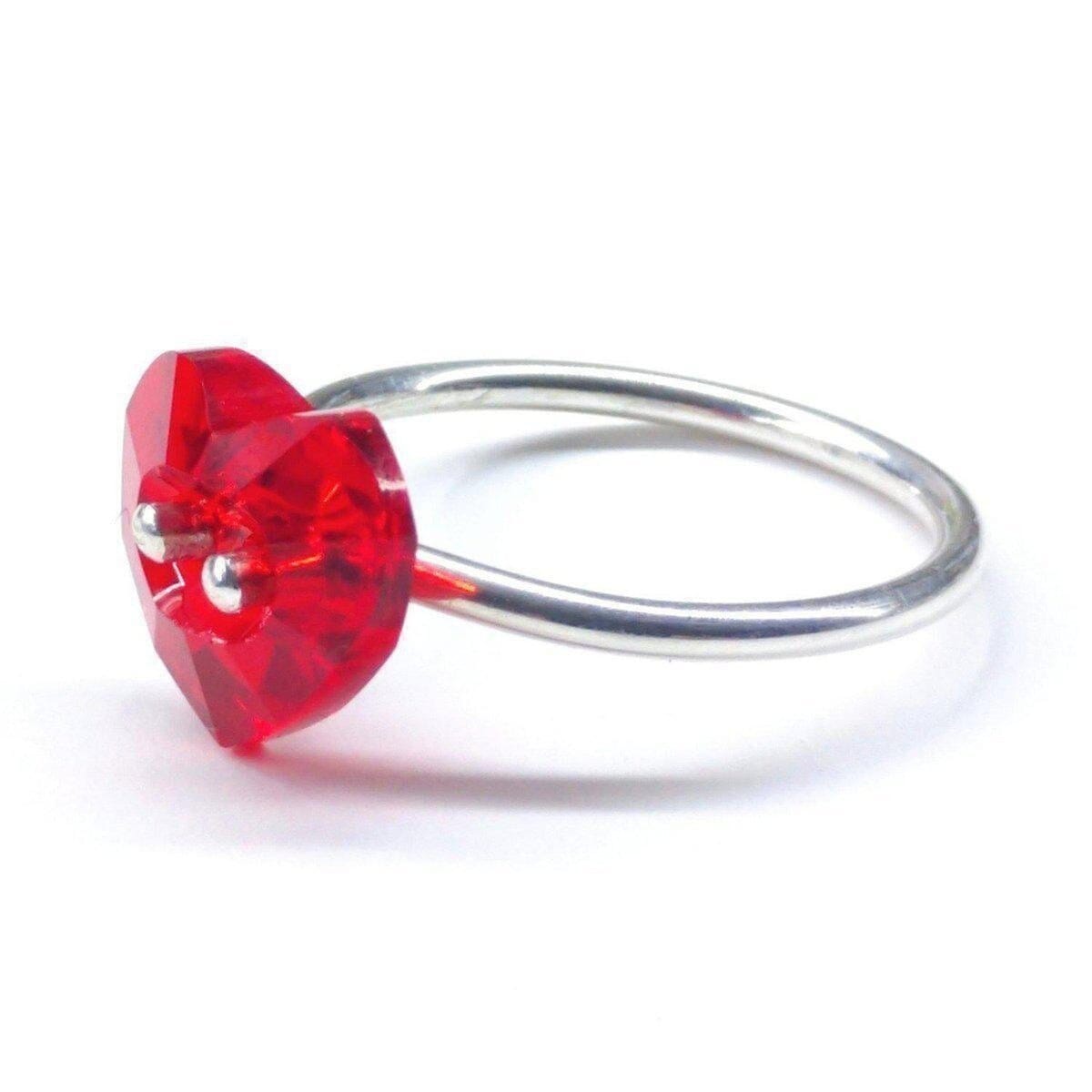 I Love You Crystal Heart Bling Ring from Alexa Martha Designs