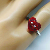 I Love You Crystal Heart Bling Ring from Alexa Martha Designs