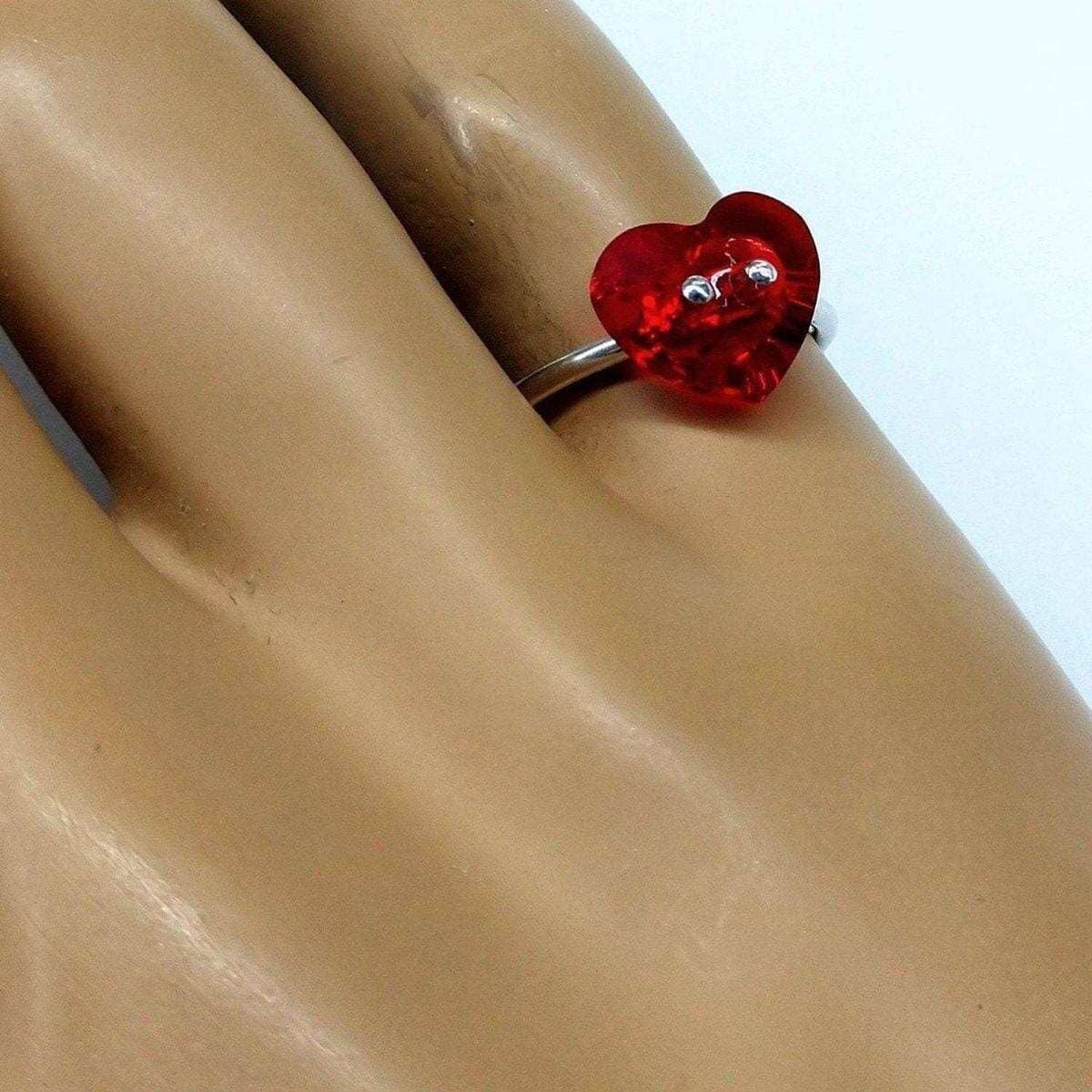 I Love You Crystal Heart Bling Ring from Alexa Martha Designs