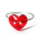 I Love You Crystal Heart Bling Ring from Alexa Martha Designs