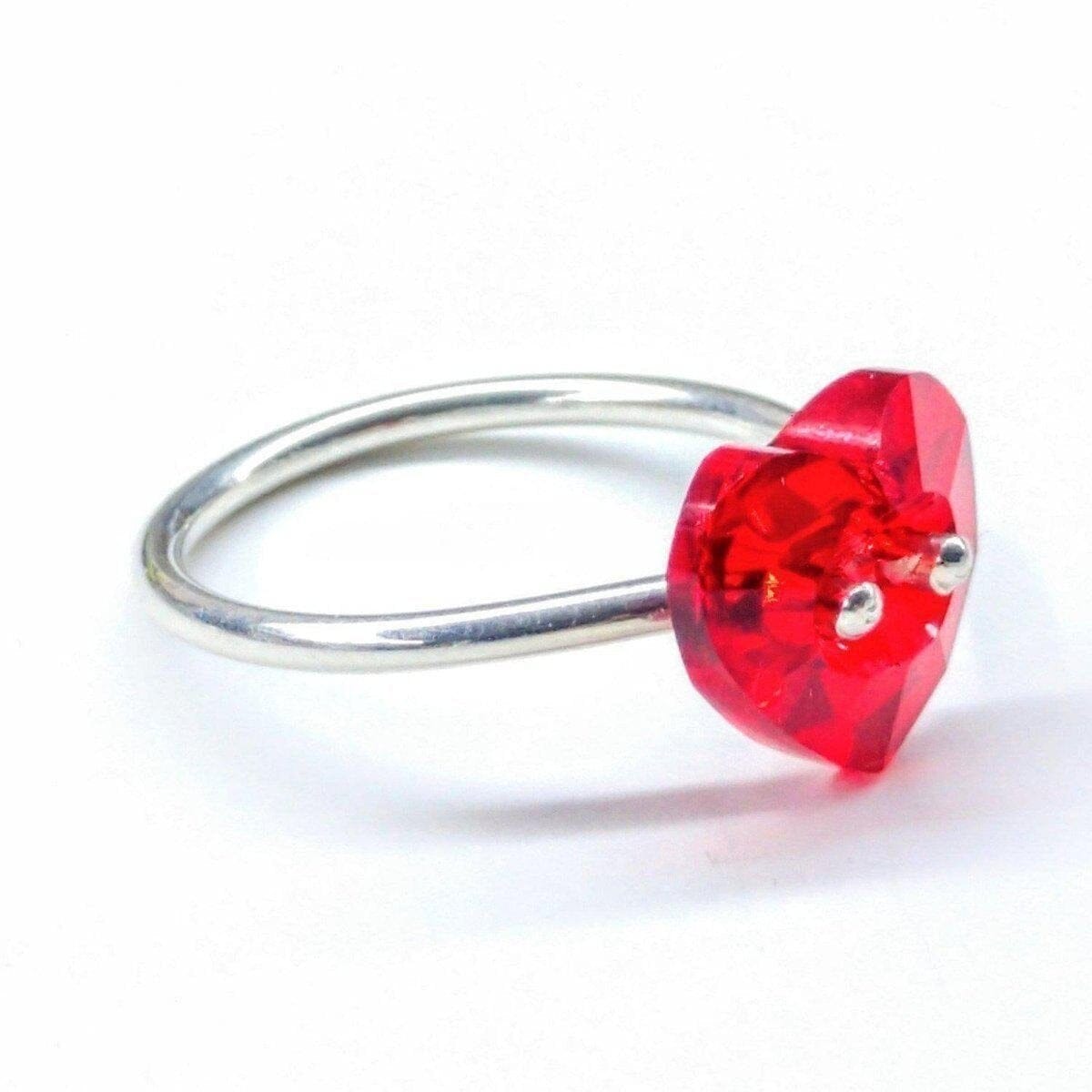 I Love You Crystal Heart Bling Ring from Alexa Martha Designs