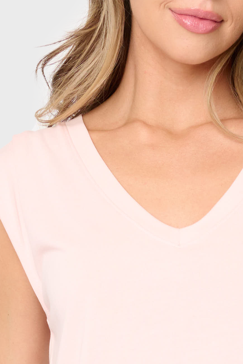 The Favorite Luxe Essentials V-Neck Tee from Gibsonlook