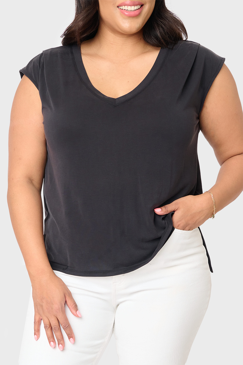 The Favorite Luxe Essentials V-Neck Tee from Gibsonlook