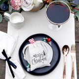 Merry Christmas Cotton Canvas Holiday Favor Bags, 6-Pack from The Cotton & Canvas Co.