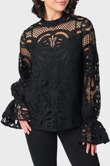 Lovely In Lace Flutter Cuff Blouse from Gibsonlook