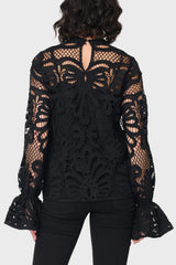 Lovely In Lace Flutter Cuff Blouse from Gibsonlook
