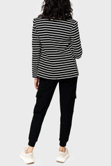 Striped Notch Collar Blazer from Gibsonlook