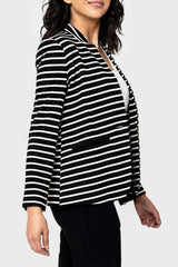 Striped Notch Collar Blazer from Gibsonlook