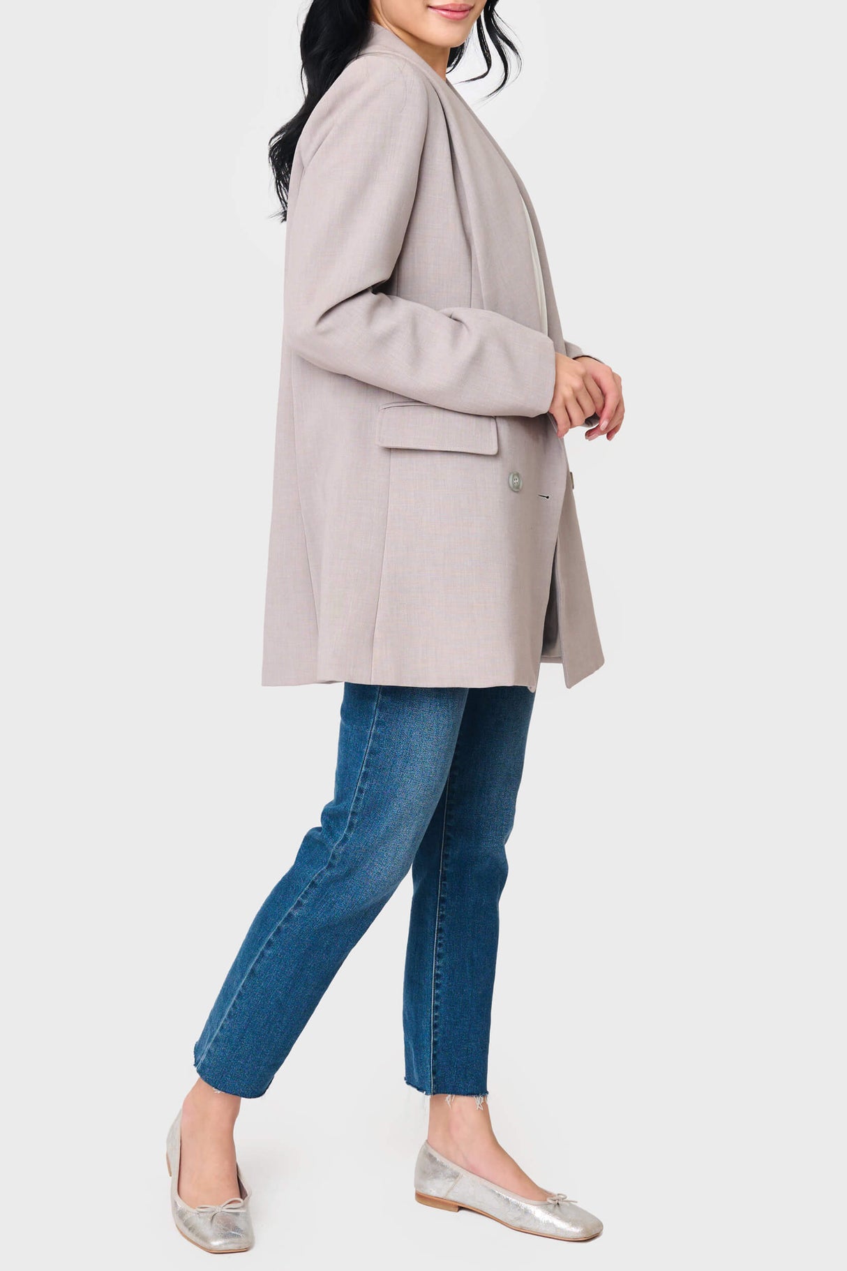 Double Breasted Long Length Blazer from Gibsonlook