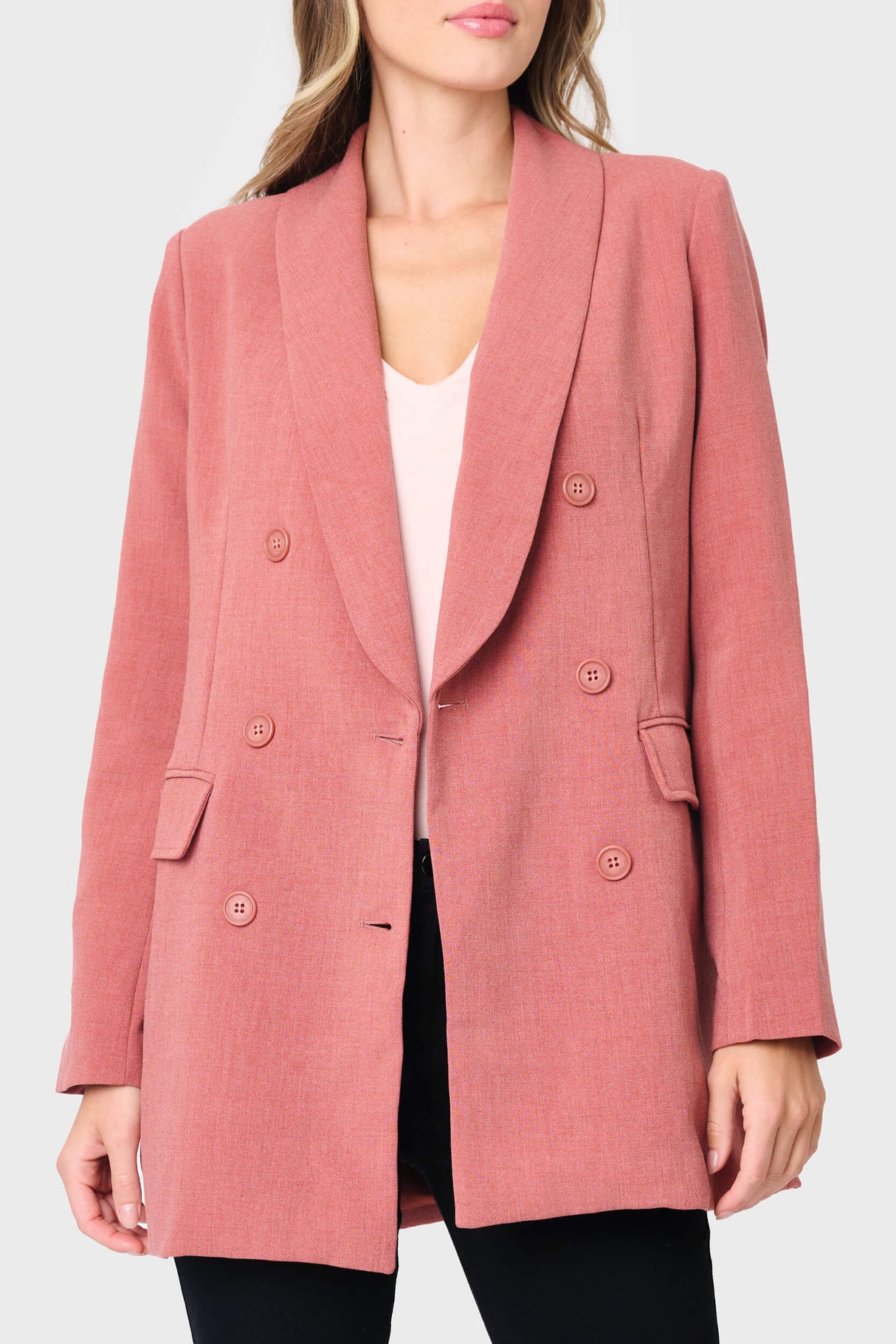 Double Breasted Long Length Blazer from Gibsonlook