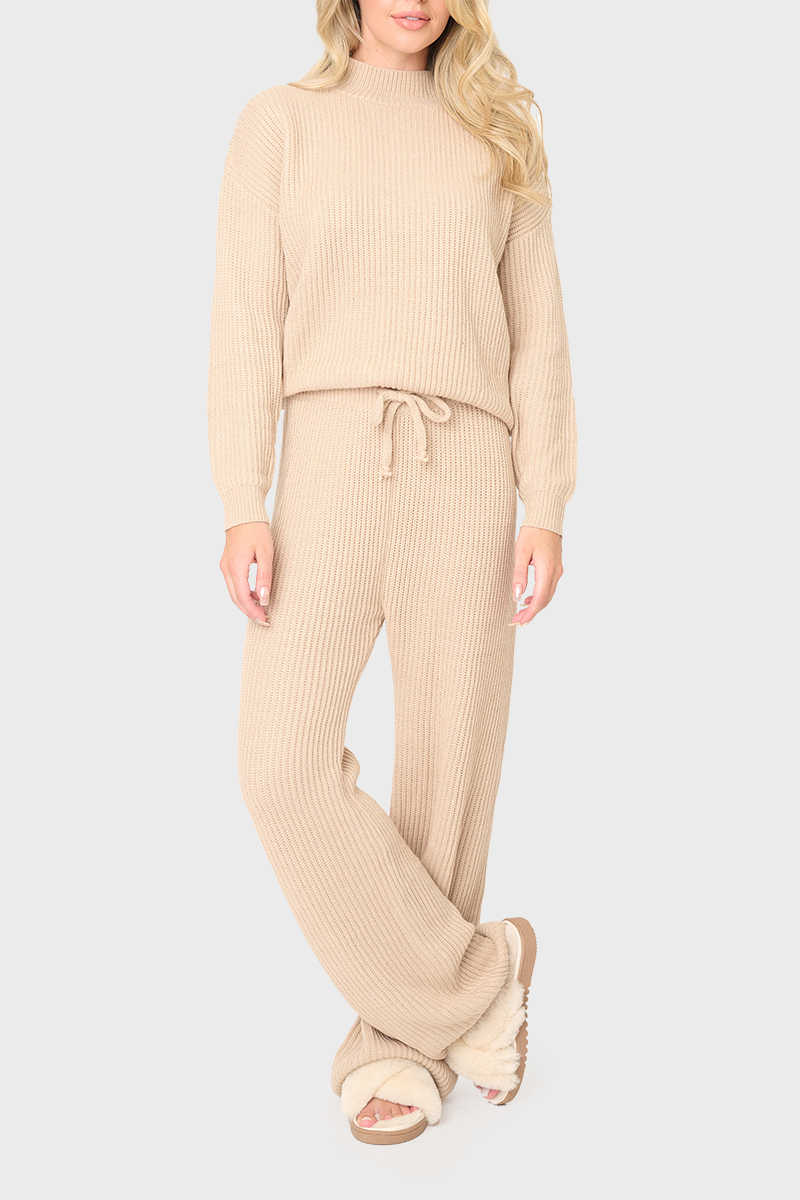 Drawstring Pull On Ribbed Sweater Knit Pant from Gibsonlook