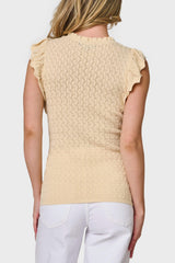Pointelle Sweater Tank With Flutter Sleeve From Gibsonlook