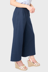 Wide Hem Cropped Linen Pant from Gibsonlook