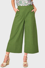 Wide Hem Cropped Linen Pant from Gibsonlook