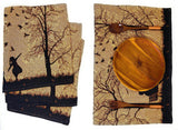 DaDalogy Bedding Set of 4 Pieces Autumn Birds Blessing Tapestry Dining Placemats 13” x 19” (18198) from DaDalogy Bedding Collection