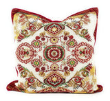 Tache Elegant Burgundy Ornate Paisley Woven Tapestry Throw Pillow Cover (18194) from Tache Home Fashion