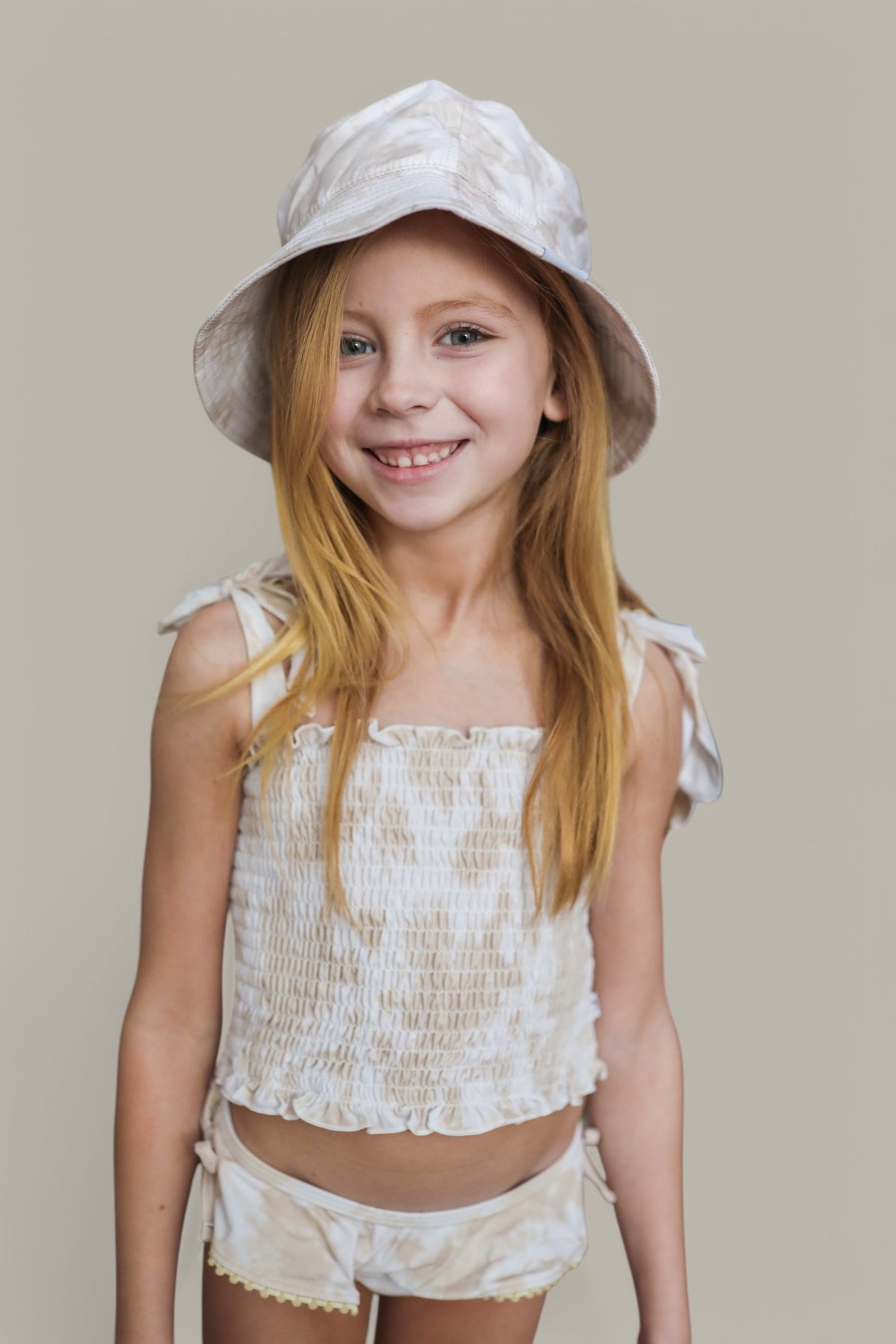 SANDY SHORES DREAM SMOCKED TWO PIECE SWIM SUIT from DREAM BIG LITTLE CO