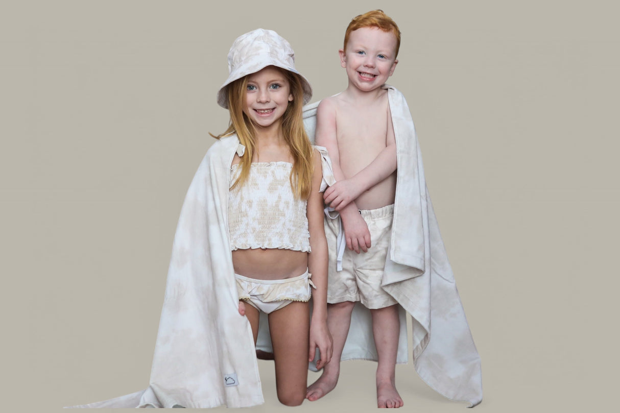 SANDY SHORES DREAM SMOCKED TWO PIECE SWIM SUIT from DREAM BIG LITTLE CO