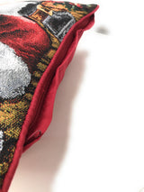 Tache Festive Santa Down the Chimney Tapestry Throw Pillow Cover (DB11533CC) from Tache Home Fashion