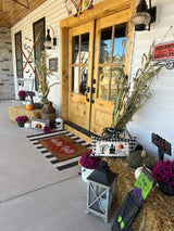 Holiday Panel: Halloween October 31st Fall Autumn Bats Flying Witch Dead Tree Mansion; HAPPY HAUNTING HAUNTED HOUSE From PillowPanels