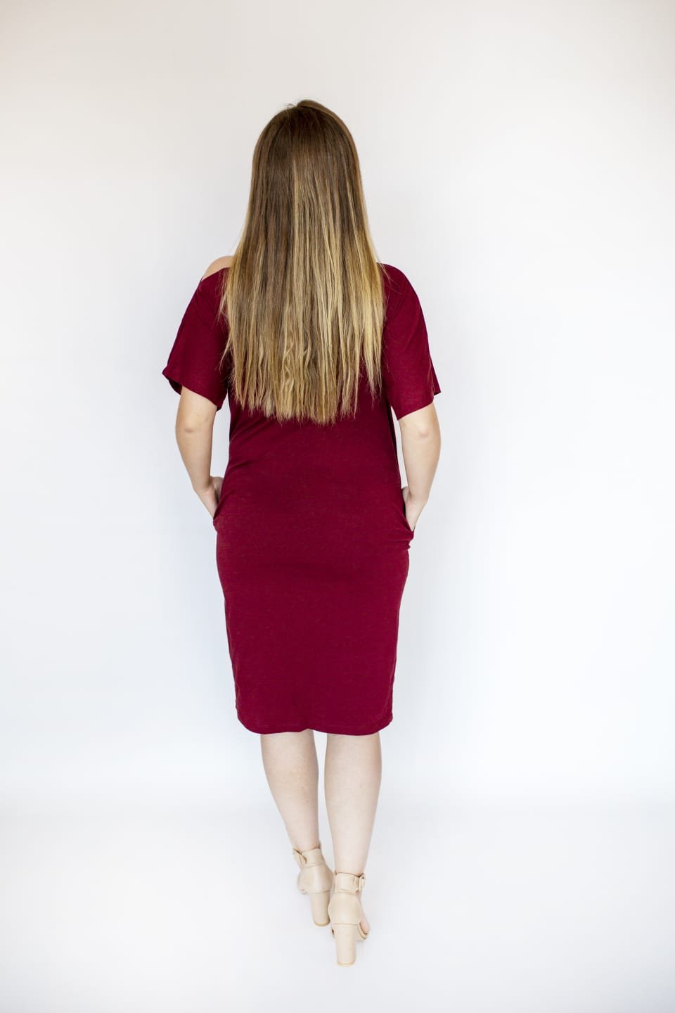 Jersey Dress short sleeve Drapped neck with pockets Premium Quality from EBRU Home