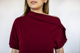 Jersey Dress short sleeve Drapped neck with pockets Premium Quality from EBRU Home