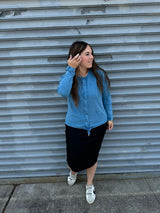 Stone Wash Button Down Top From Drama NYC Plus