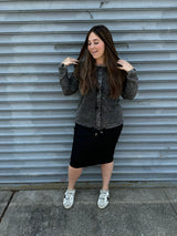 Stone Wash Button Down Top From Drama NYC Plus