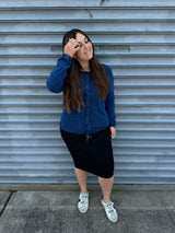 Stone Wash Button Down Top From Drama NYC Plus