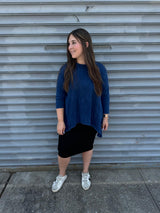 Stonewash Asymmetrical Top From Drama NYC Plus