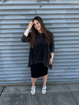 Stonewash Asymmetrical Top From Drama NYC Plus