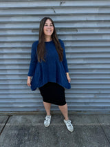 Stonewash Asymmetrical Top From Drama NYC Plus