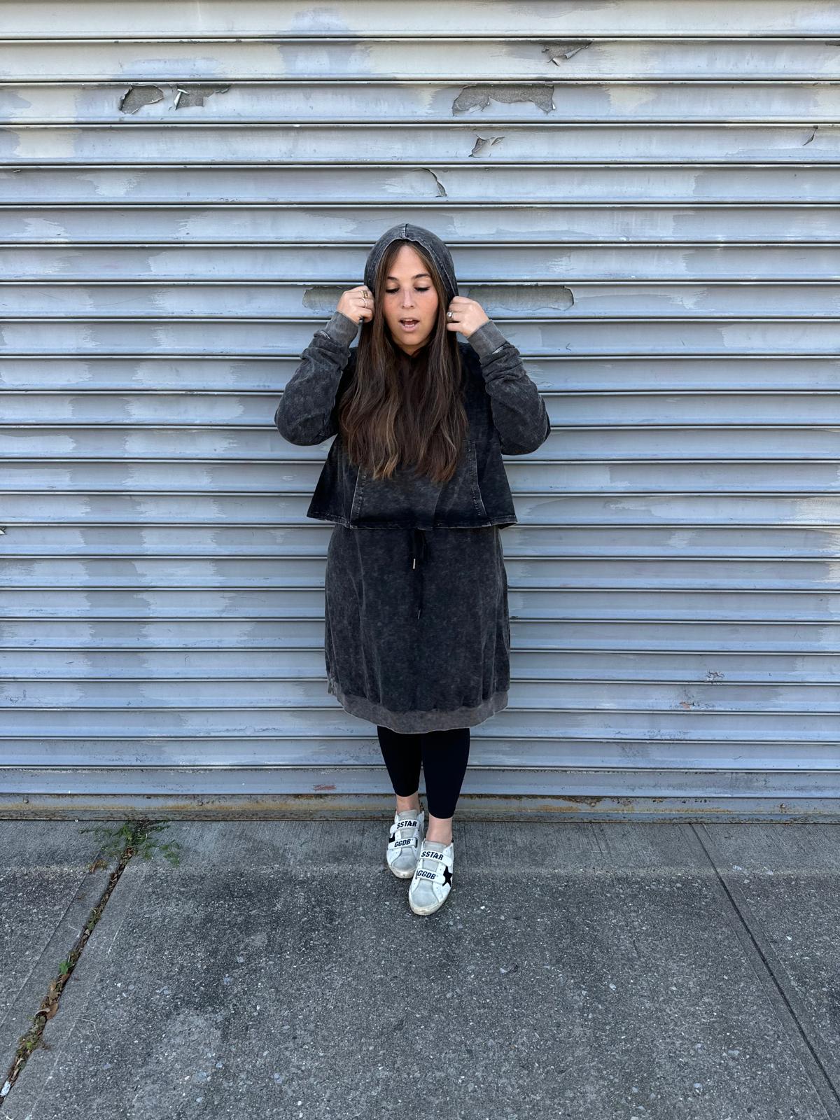 Acid Wash Hoodie Dress From Drama NYC Plus