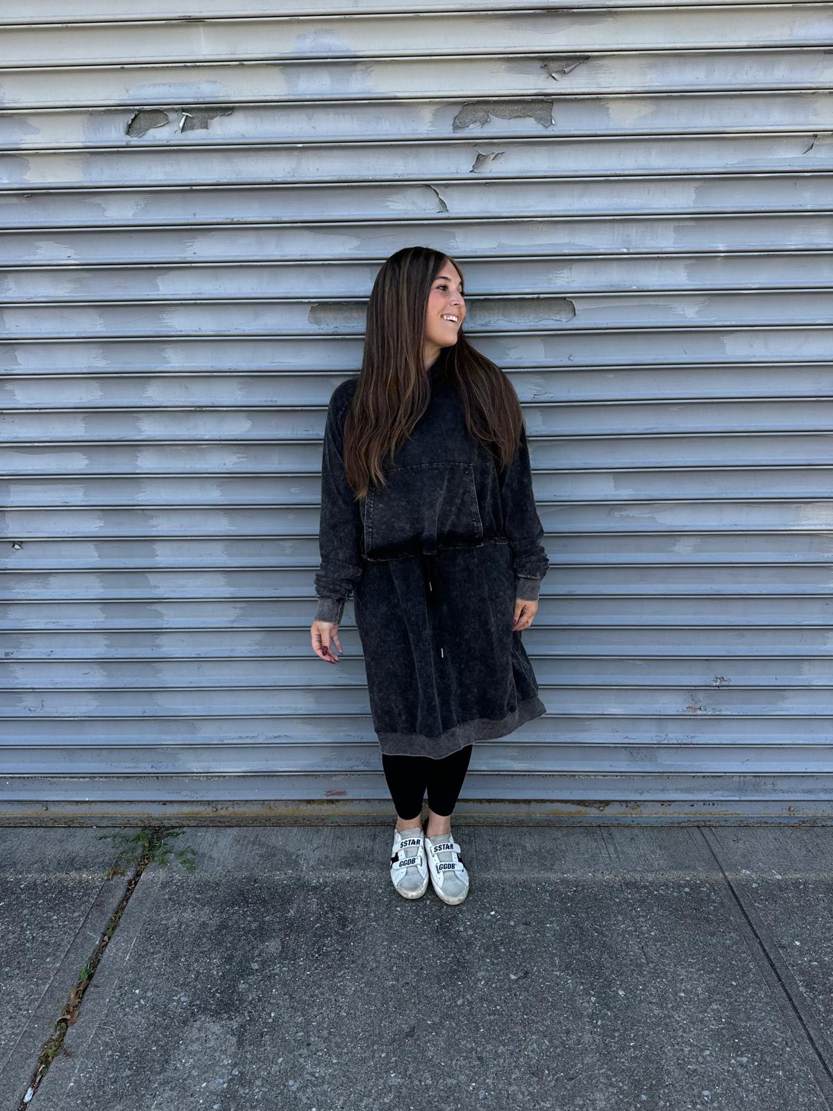 Acid Wash Hoodie Dress From Drama NYC Plus