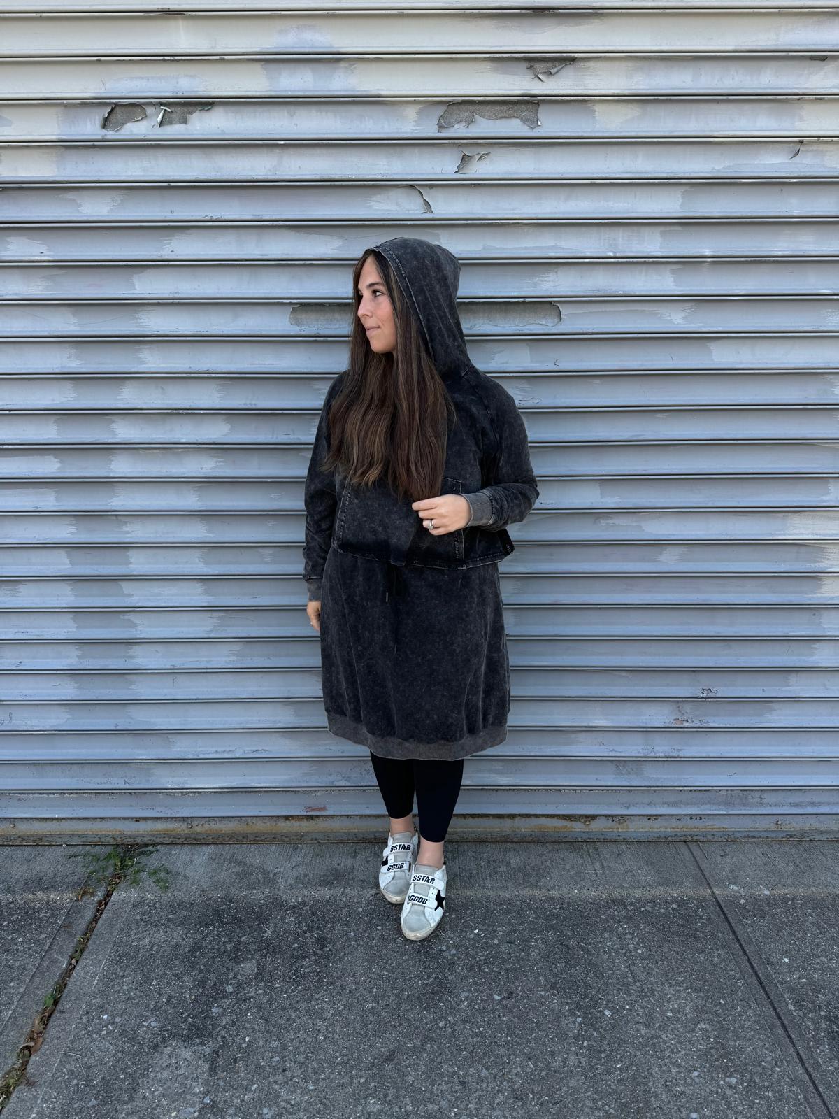 Acid Wash Hoodie Dress From Drama NYC Plus