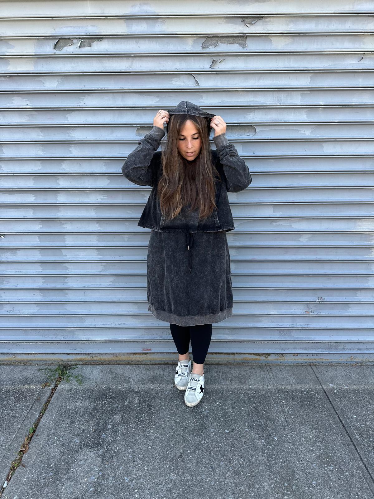Acid Wash Hoodie Dress From Drama NYC Plus