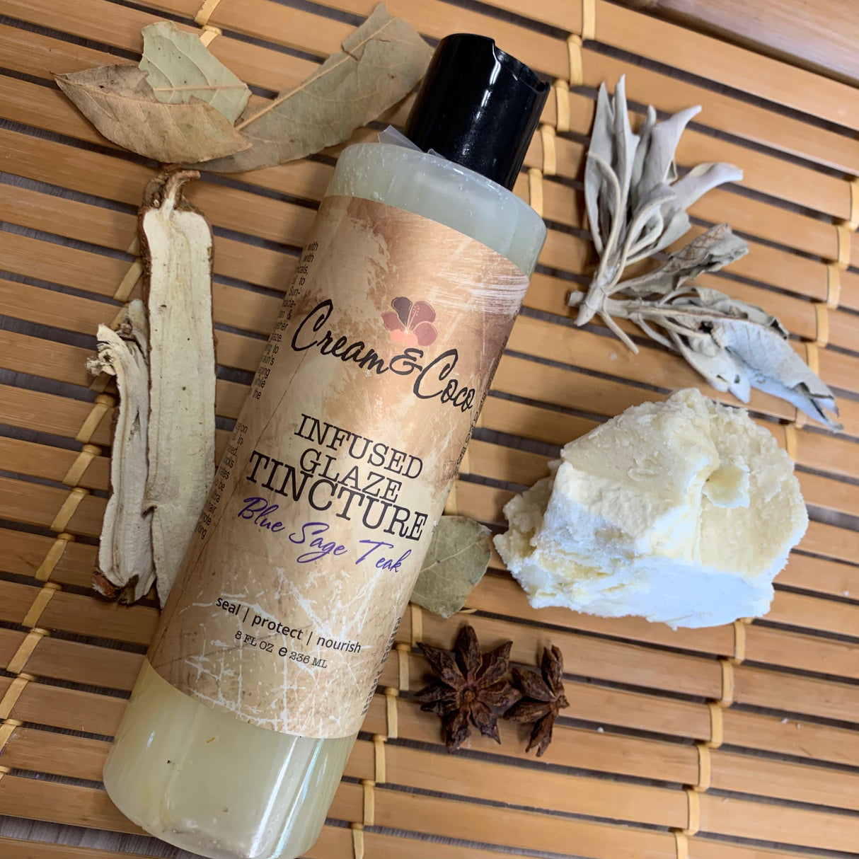 Blue Sage Teak Infused Glaze Tincture from Cream & Coco Skincare