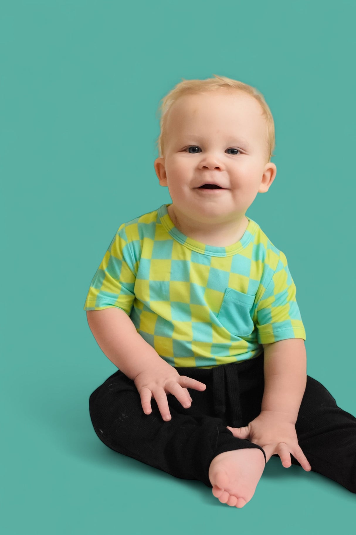 BE BOLD CHECKERS DREAM POCKET TEE from DREAM BIG LITTLE CO