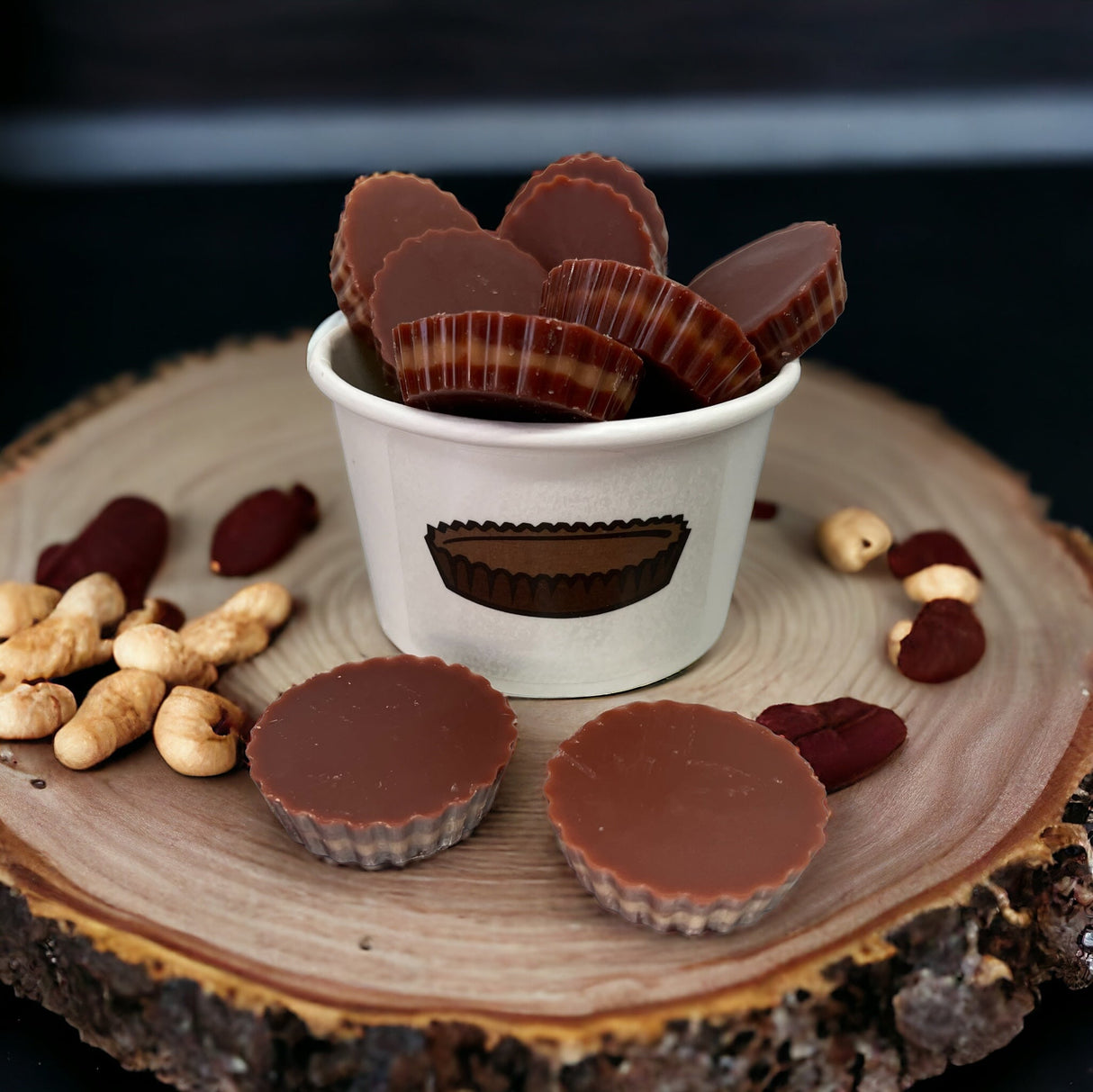 PEANUT BUTTER CUPS Realistic Wax Melts | Fake Food | 4.25 oz | 9 Melts From Eartherella Soap & Candle Co.