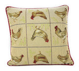 Tache Country Farmhouse Rooster Hens Woven Tapestry Throw Pillow Cover (13139CC) from Tache Home Fashion